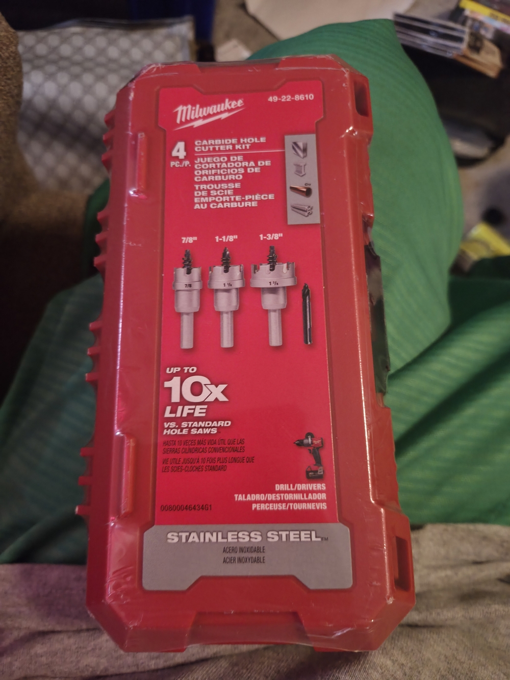 Milwaukee 49-22-8610 4-Piece Carbide Hole Cutter Kit New In Box